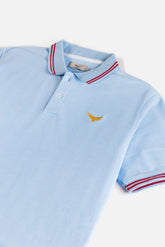 Tipping Collar Polo Shirt - Carolina Blue